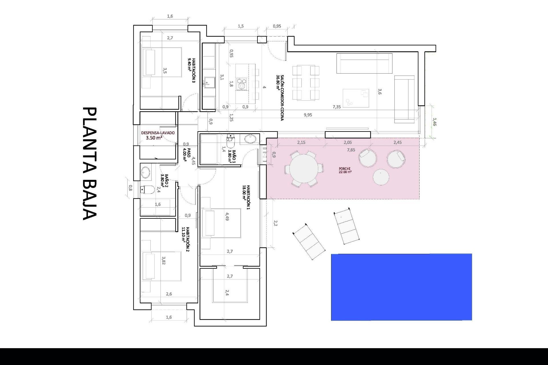 Obra nueva - Villa - Monforte del Cid - La Capitana