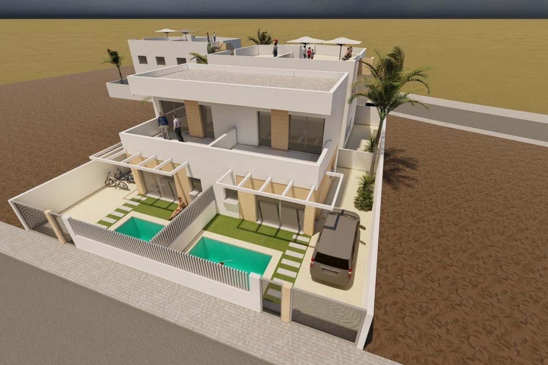 Obra nueva - Villa - Puerto de Mazarron - Mar De Plata
